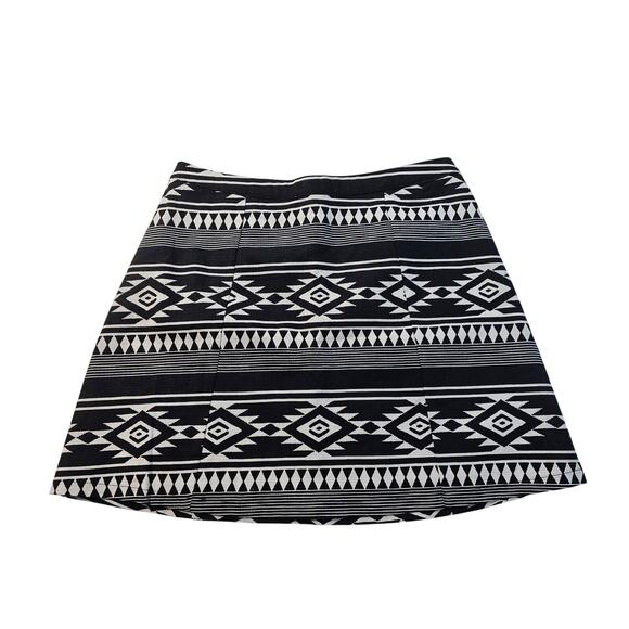 NWT Hollister size small Aztec black white tribal print boho preppy a line midi - Picture 1 of 7